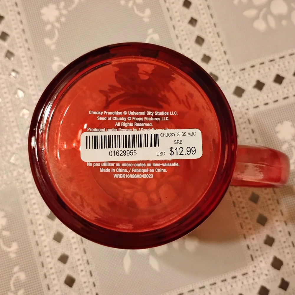 🆕 Chucky Wanna Play Glass Coffee Mug - 17.5 oz., New - Picture 6 of 7